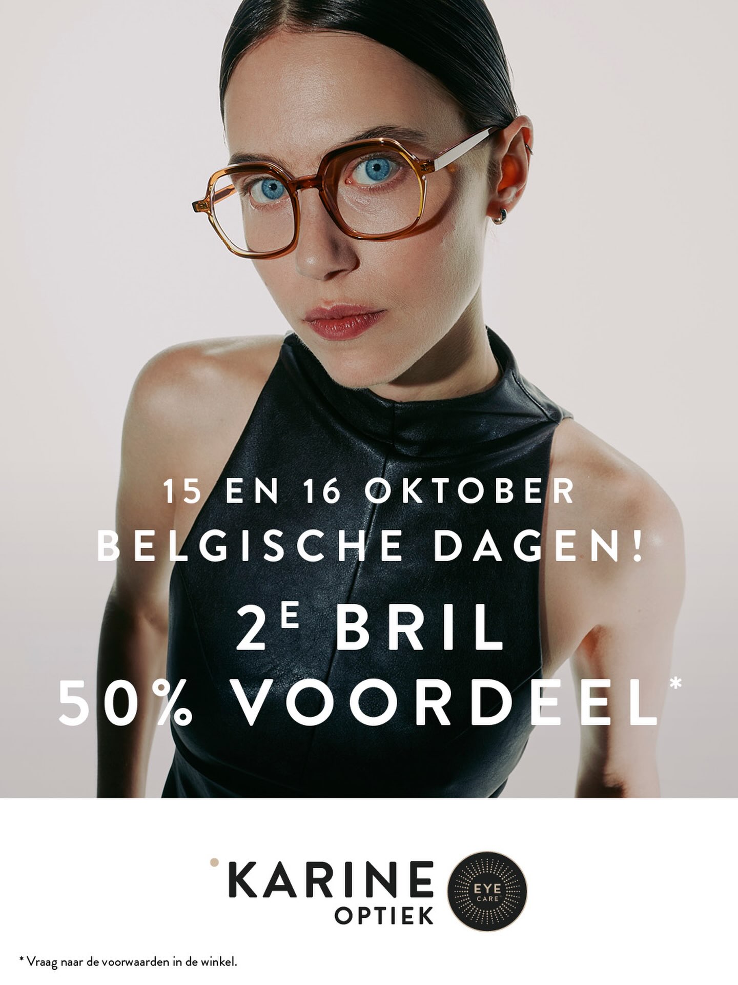 🇧🇪 Week van de Belgische mode 🇧🇪 op vrijdag 16 en zaterdag 17 oktober de volledige collecties van de Belgische merken Binôche en Natan bij Optiek Karine.
Vergeet zeker de actie van 50% voordeel op je tweede bril niet! 💡🤓😎🥸