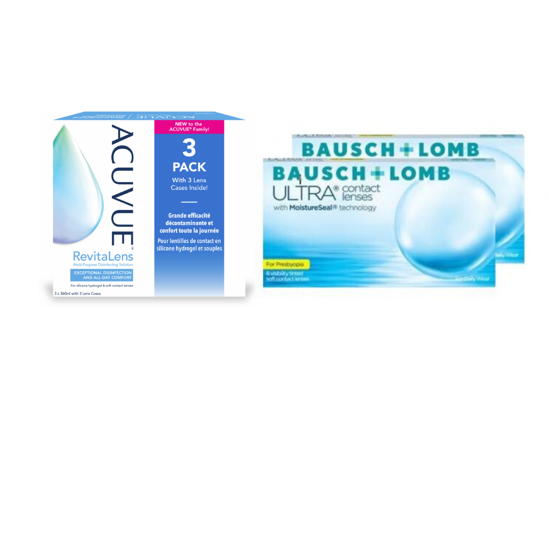 BAUSH + LOMB ULTRA for presbyopia + Acuvue Revitalens- pakket 6 maanden