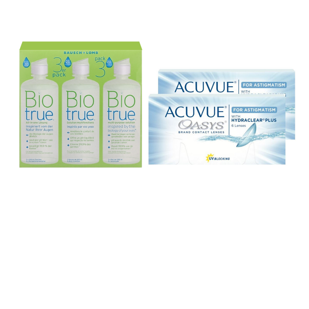 Acuvue Oasys for astigmatism + Biotrue - pakket 6 maanden