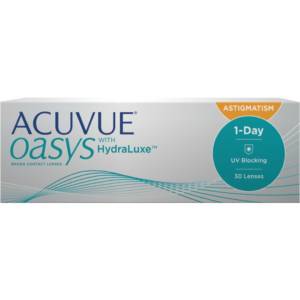 Acuvue oasys 1 day with hydraluxe for astimatism 30 pack