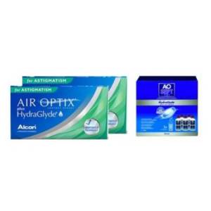 Air Optix plus Hydraglyde Toric + Aosept Hydraglyde - pakket 6 maanden