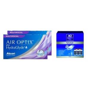Air Optix plus Hydraglyde Multifocal + Aosept Hydraglyde - pakket 6 maanden