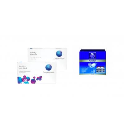 Biofinity Multifocal + Aosept Hydraglyde - pakket 6 maanden