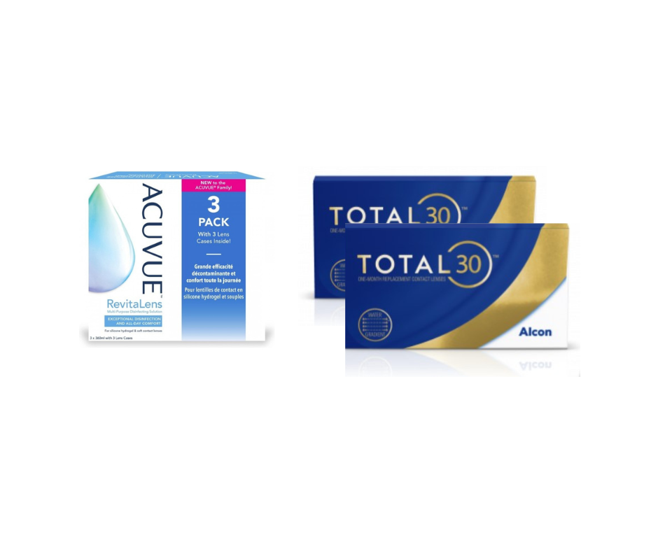 Total 30 + Acuvue revitalens- pakket 6 maanden