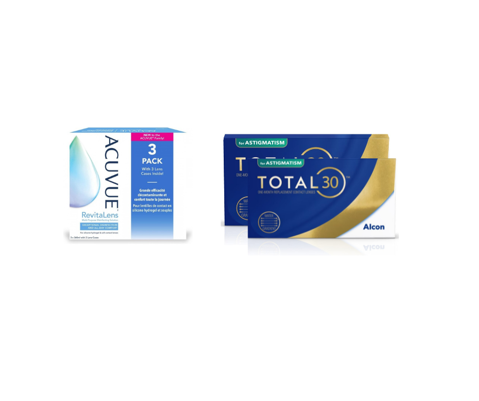 Total 30 for Astigmatism + Acuvue Revitalens - pakket 6 maanden